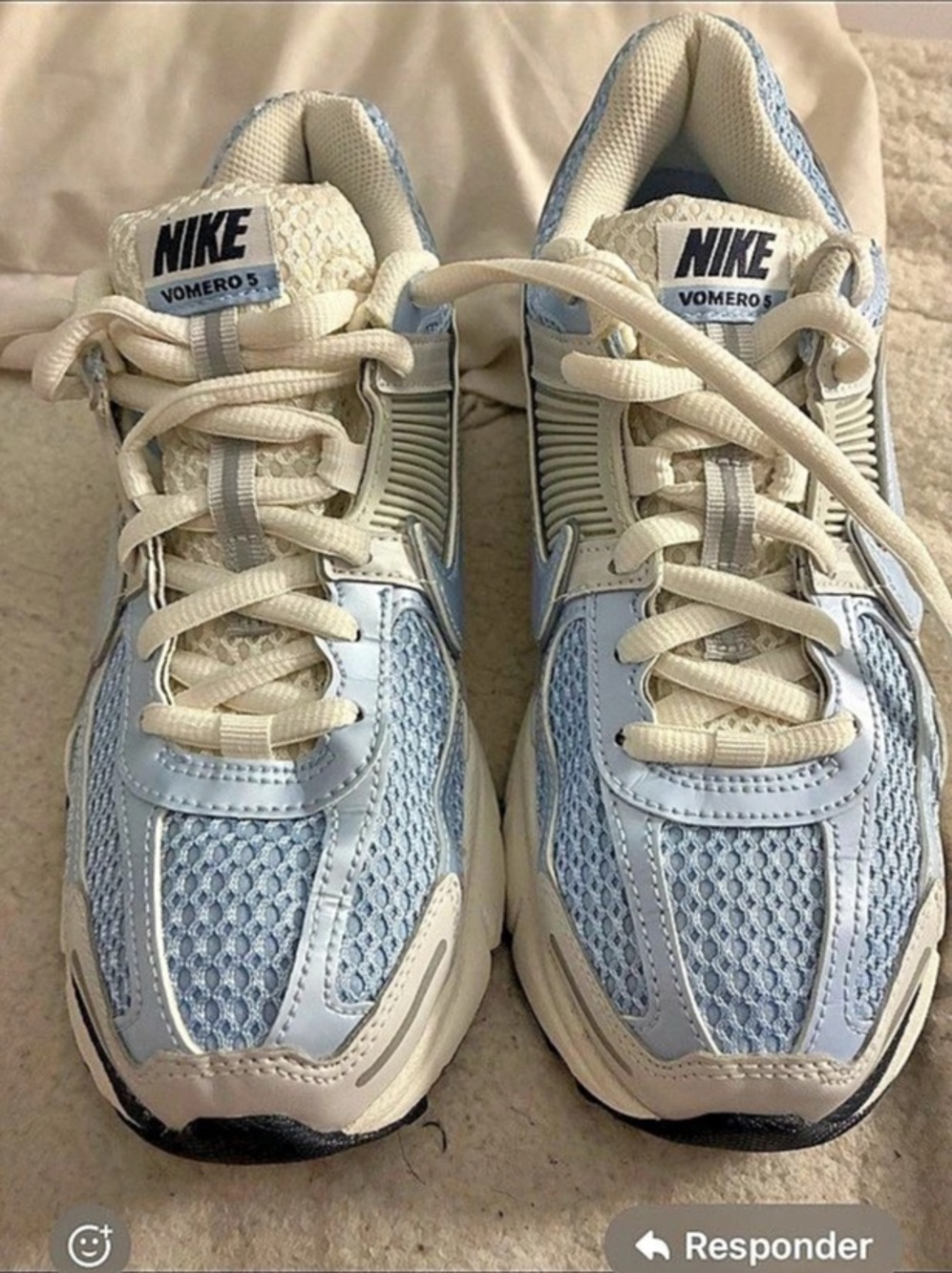 Nike Zoom Vomero 5 "Blue Tint" Sneakers in Blue & White Running Shoes Size 8
